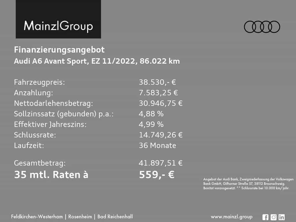 Audi A6 Avant 55 TFSIe quattro S tronic AHK Matrix 11/2022-photo-1
