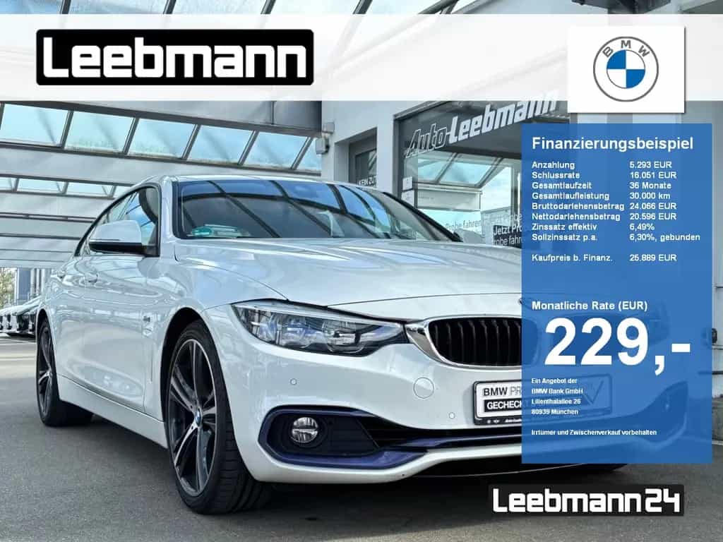 BMW 4 Series 430i Gran Coupé Sport AdaLED/HUD 2.J.GARANTIE 04/2018-photo-0