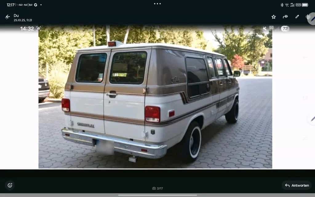 Chevrolet Chevy Van G20H Zulassung und Wertgutachten 02/1992-photo-2