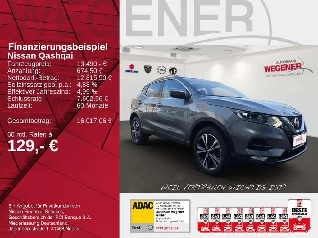 Nissan Qashqai 1.3 N-Way PANO*SHZ*CAM*Klima*Navi*LM 06/2019-photo-1