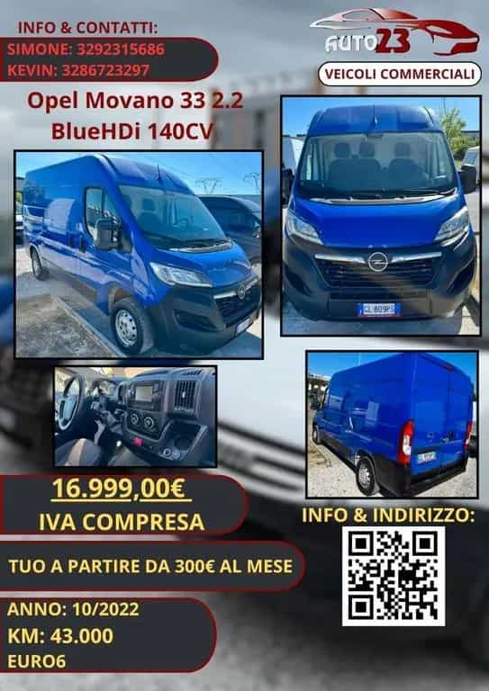 Other Opel Movano 33 2.2 BlueHDi 140CV Iva Compresa 10/2022-photo-0
