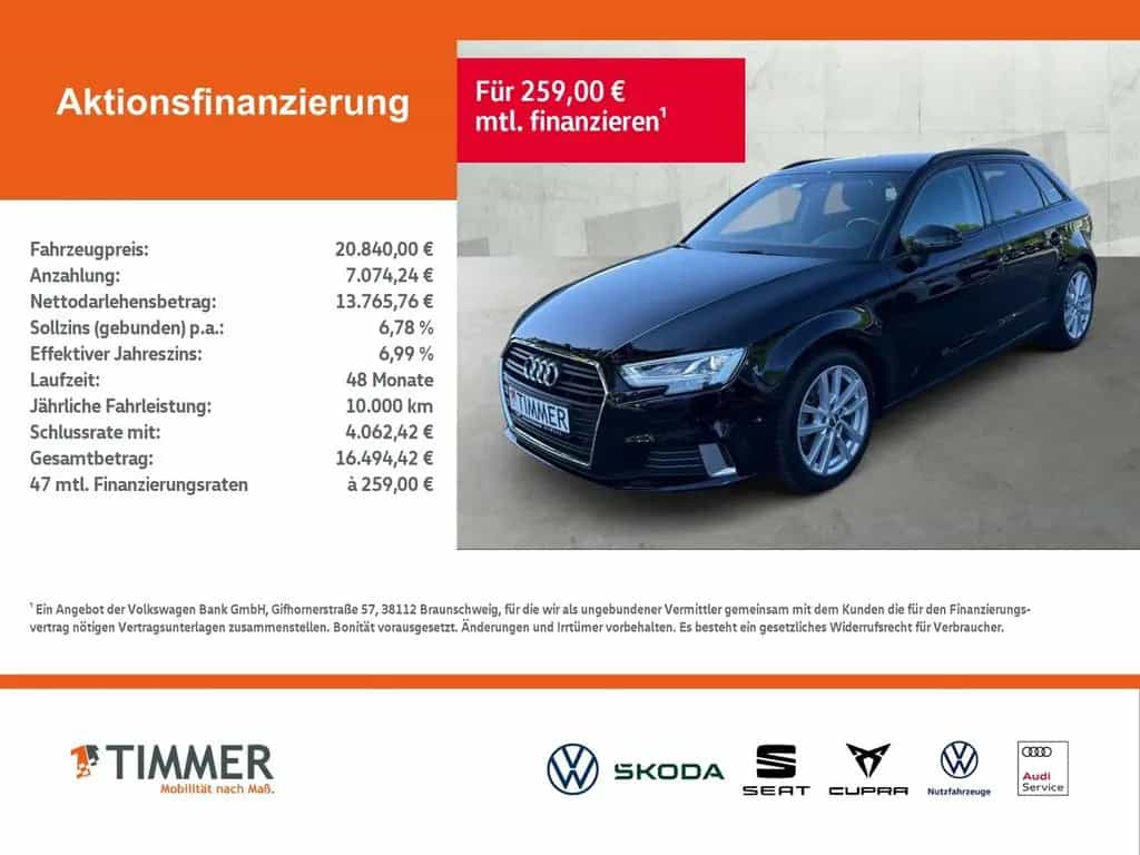 Audi A3 Sportback 35 TFSI S-Tronic SPORT +LED +VIRTUA 08/2019-photo-1
