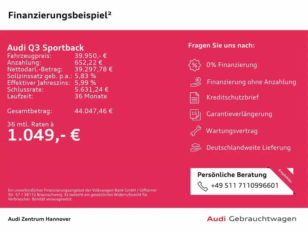Audi Q3 Sportback S line 45 TFSI quattro Navi virtual 03/2020-photo-1
