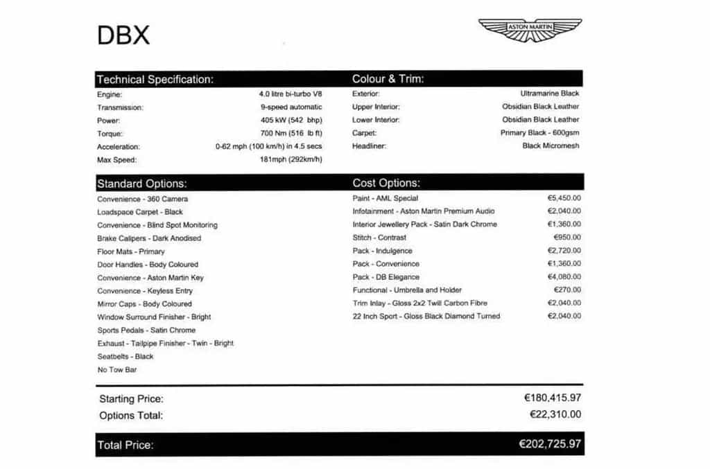 Aston Martin DBX 4.0i V8 *ASTON  WARRANTY*FULL SERVICE*1 OWNER* 07/2021-photo-45