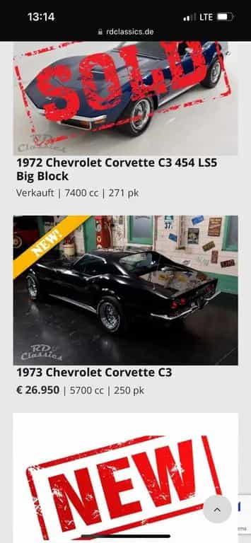 Corvette C3 Stingray Targa 1973 von RD Classics 01/1973-photo-12