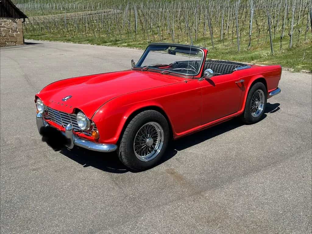 Triumph TR4 Cabrio Roadster mit Verdeck + Innenraumabd. 07/1965-photo-0