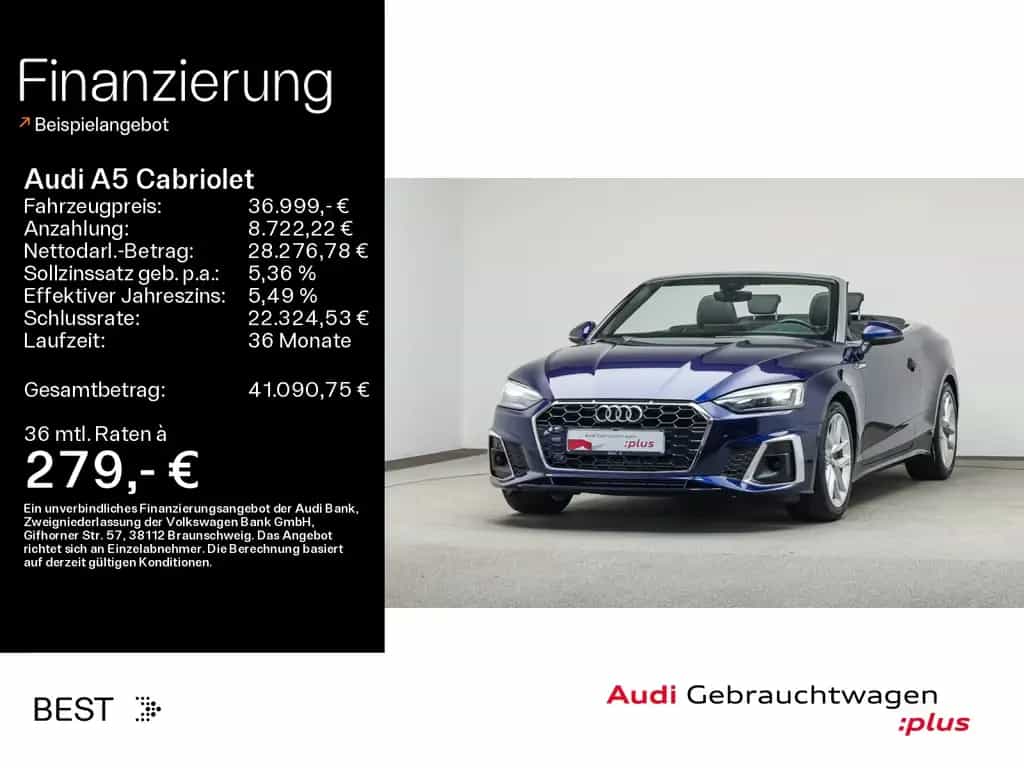 Audi A5 Cabriolet 40 TFSI S-LINE*NAVI-PLUS*LED*KAMERA 04/2023-photo-0