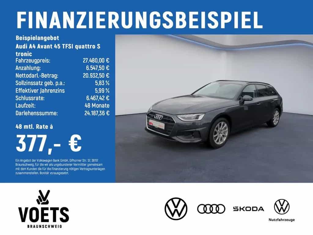 Audi A4 Avant 45 TFSI quattro S tronic LED+AHK+SHZ 12/2020-photo-1