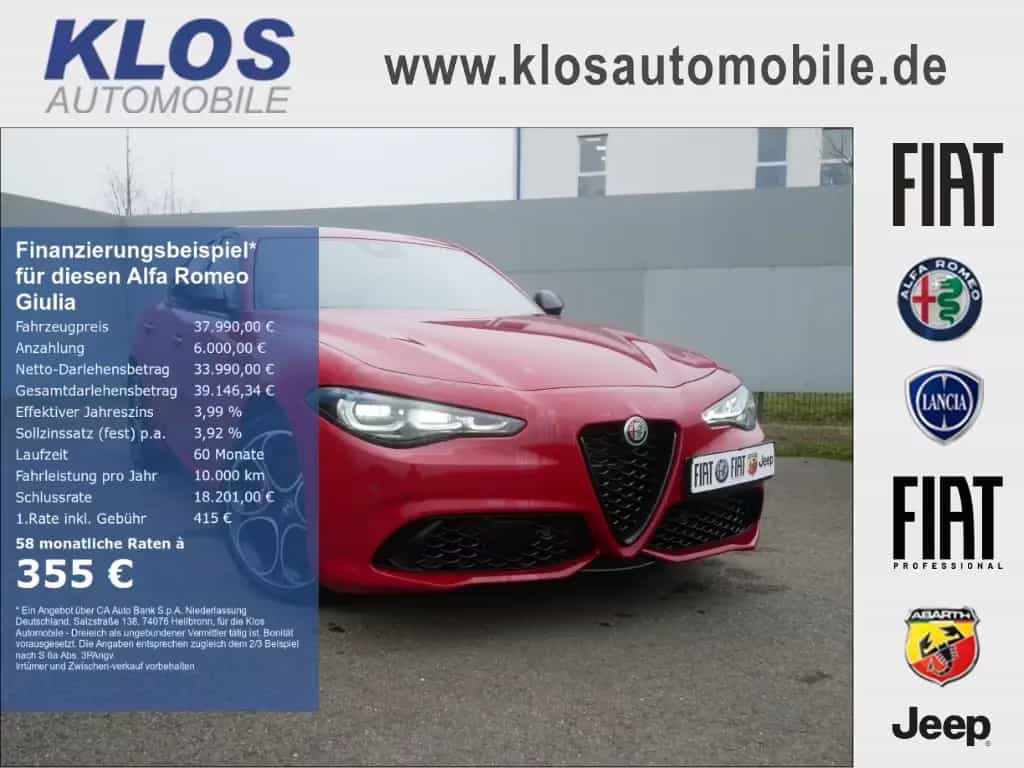 Alfa Romeo Giulia COMPETIZIONE 2.0 TURBO 16V 280 PS AT8 Q4 06/2023-photo-0