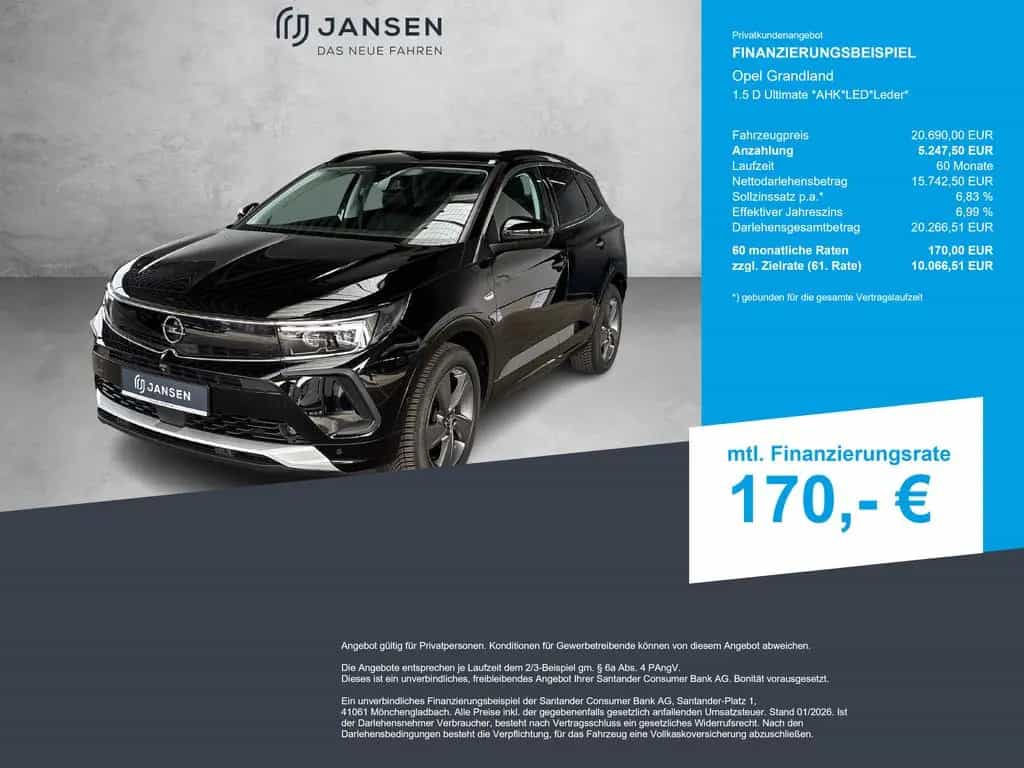 Opel Grandland 1.5 D Ultimate *AHK*LED*Leder* 07/2022-photo-0