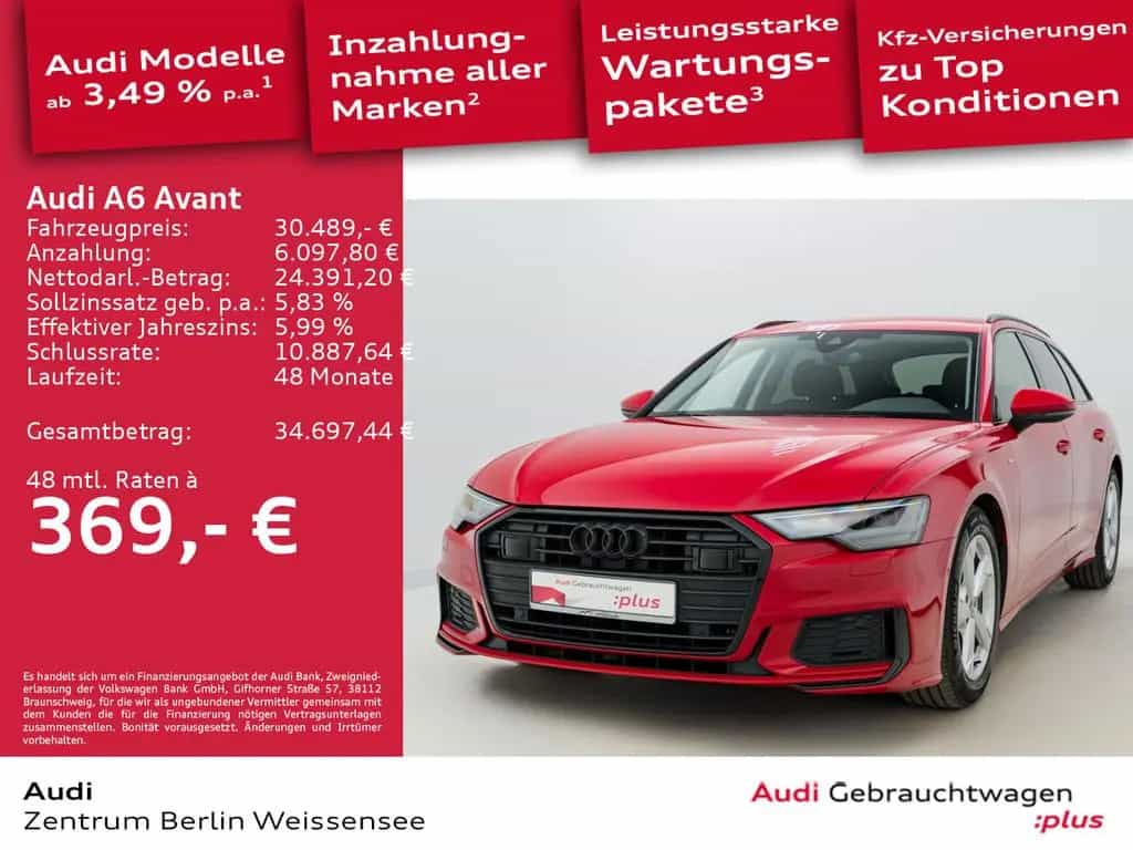 Audi A6 Avant 35 TDI*S-TRO*AHK*ACC*RFK*LED*SHZ*NAVI** 05/2022-photo-1