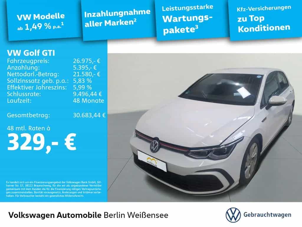 Volkswagen Golf VIII GTI 2.0 TSI DSG*VC*APP*ACC*NAVI*LED* 04/2023-photo-1