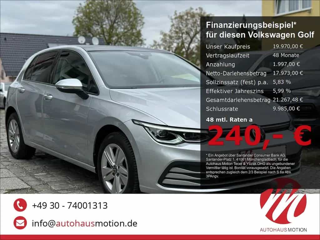 Volkswagen Golf VIII Life 2.0 TDI SCR DSG Pano Navi LED ACC 04/2022-photo-2