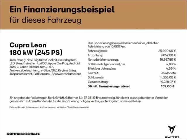 Cupra Leon 2.0 TSI DSG LED Navi Kamera Sitzheizung 04/2023-photo-1