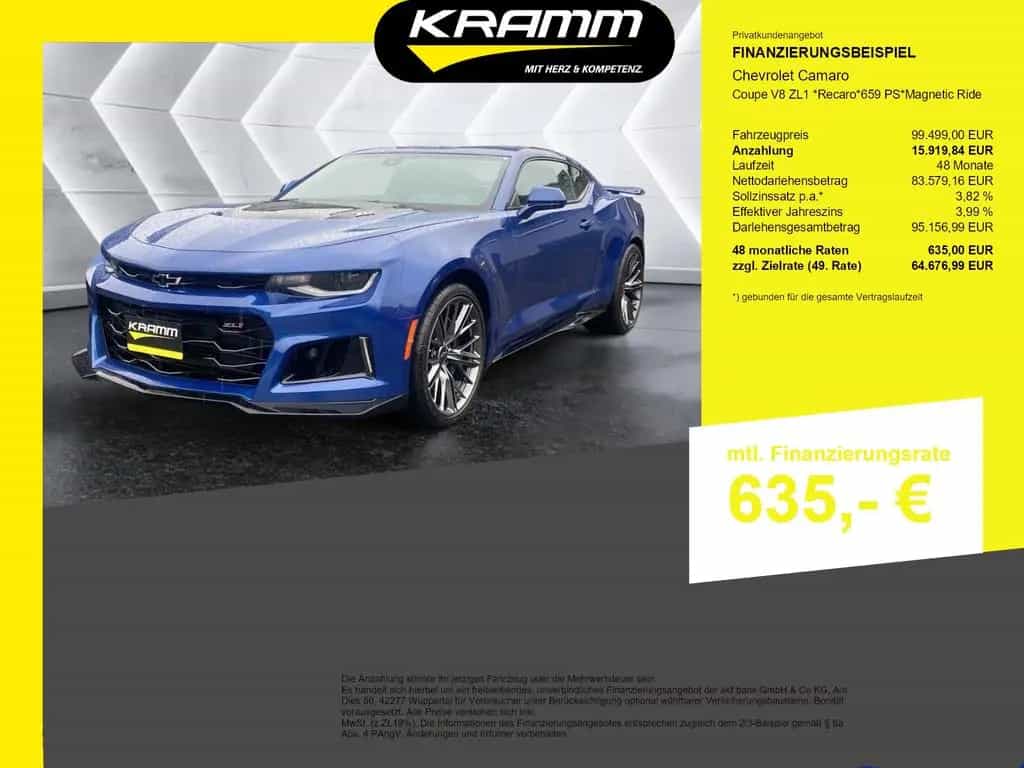 Chevrolet Camaro Coupe V8 ZL1 *Recaro*659 PS*Magnetic Ride null-photo-0