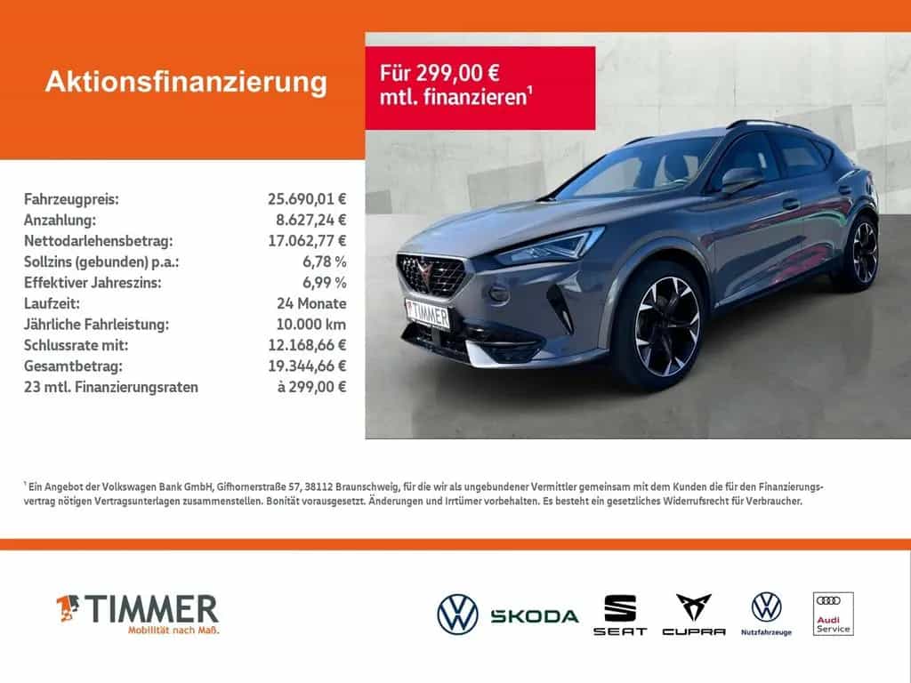 Cupra Formentor 1.5 TSI DSG +AHK +360° +PANO +DCC +LED 02/2022-photo-1