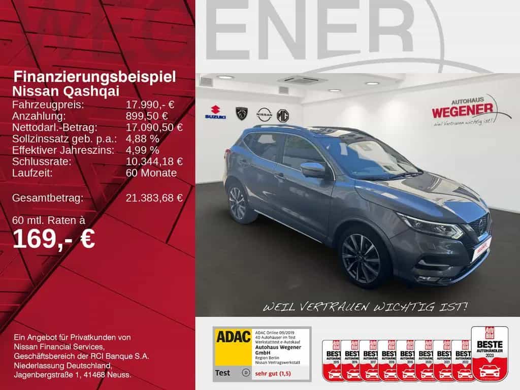 Nissan Qashqai 1.3 AT DIG-T Tekna 360°*PANO*NAVI*Bluet. 10/2019-photo-1