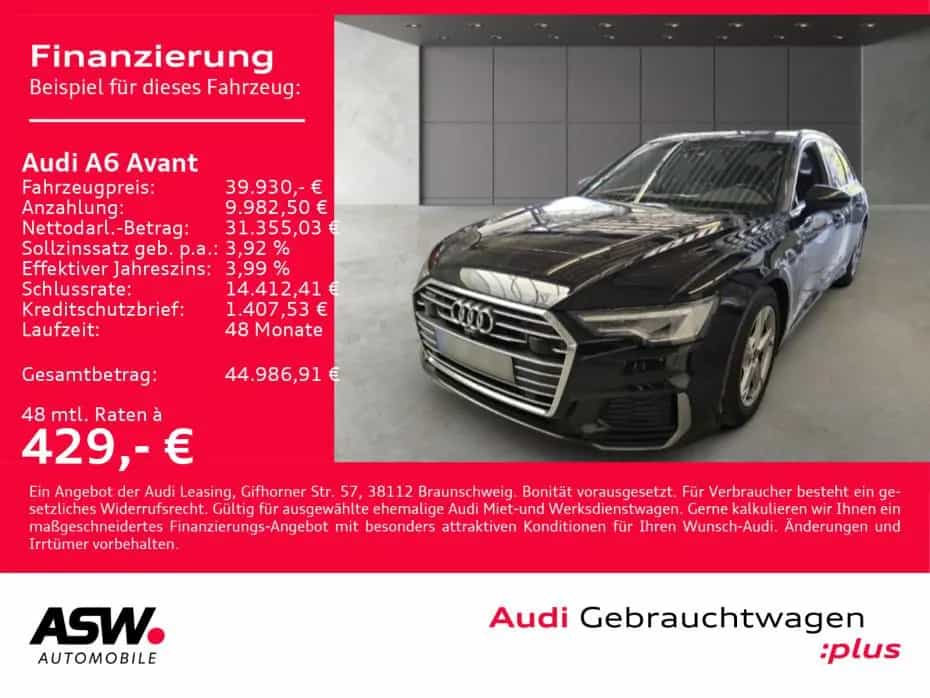 Audi A6 Avant S line 45TDI quattro Stron LED 360° AHK 02/2023-photo-0