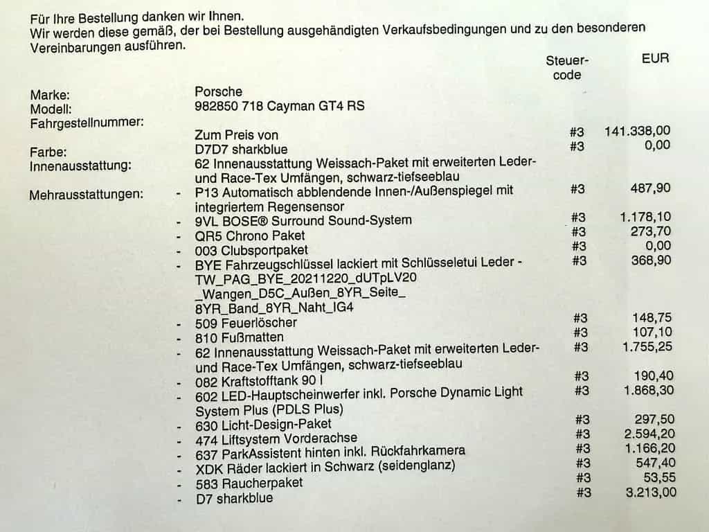 Porsche GT4 RS - Weissach - Lift - BOSE - Approved 09/27 09/2022-photo-13