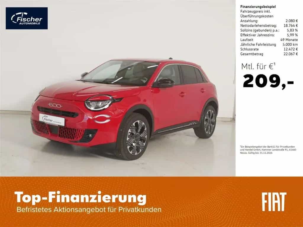 Fiat 600 hybrid 1.2 la Prima LED/NAV/18''/360°/Keyles 02/2025-photo-0