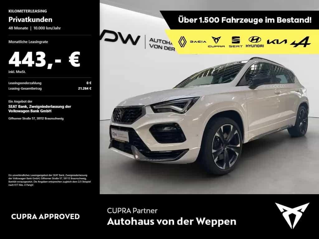 Cupra Ateca TSI VZ DSG 4Drive Top View Navi SHZ Klima 11/2023-photo-0