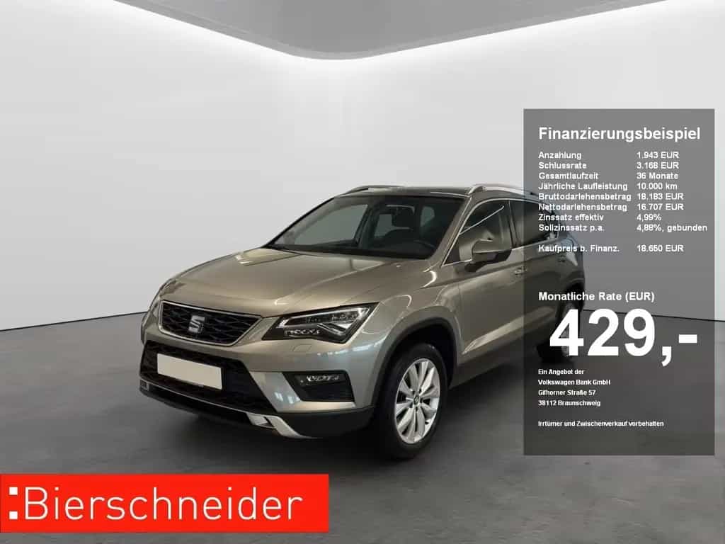Seat Ateca 1.5 TSI Style LED+NAVI+PANO+ACC+SOUND+SHZ+ 06/2018-photo-0