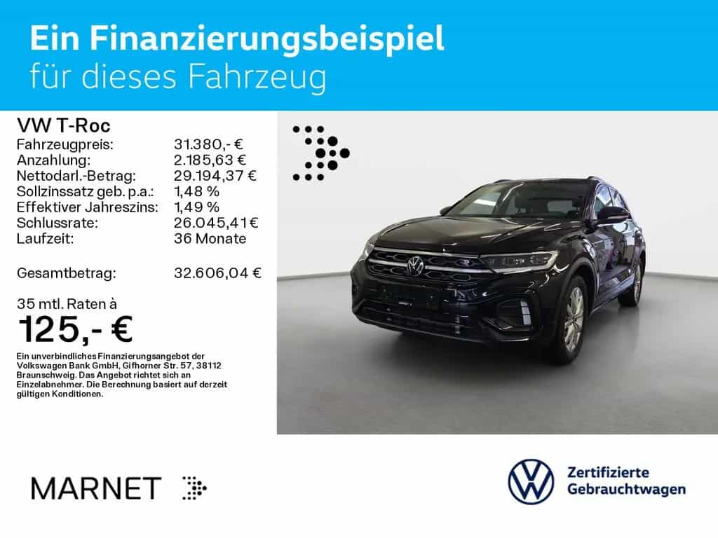 Volkswagen T-Roc 1.5 TSI R-Line Black Style *Navi*AHK*IQ-Li 04/2025-photo-1