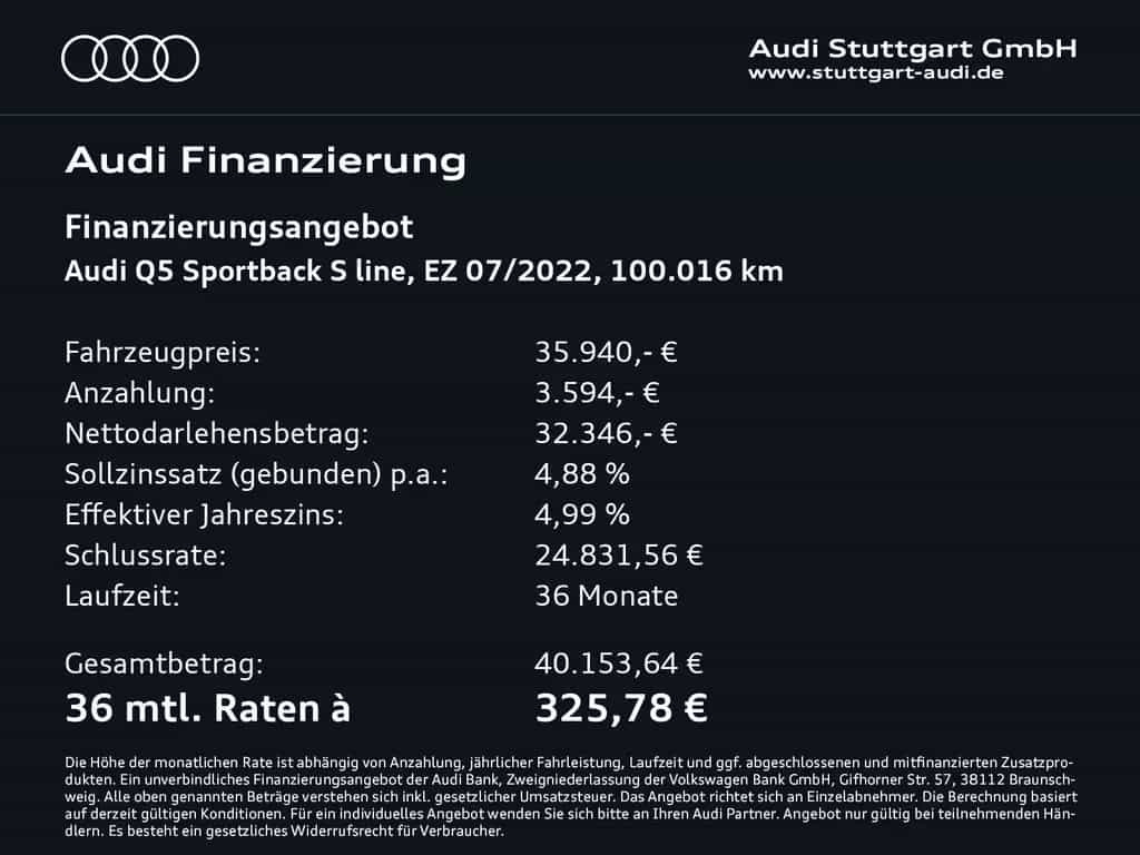 Audi Q5 Sportback 40 TDI S line quattro Head Up 20'' 07/2022-photo-1