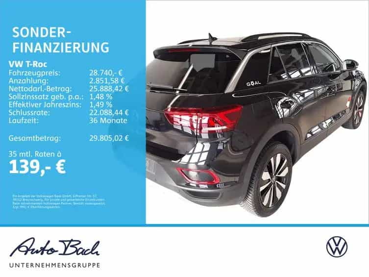 Volkswagen T-Roc 1.5 TSI DSG Goal, Navi, LED-Plus, Rückfahr 03/2025-photo-1