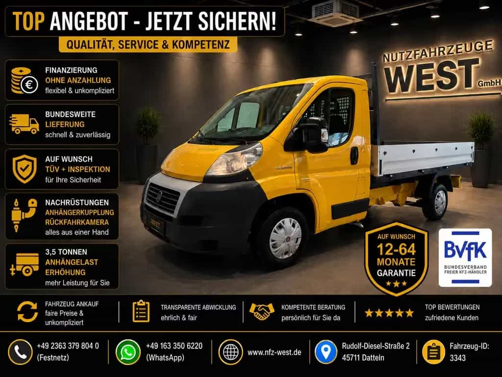 Fiat Ducato 2,2 HDI Pritsche Lang *1-Hand*Garantie* 08/2009-photo-0