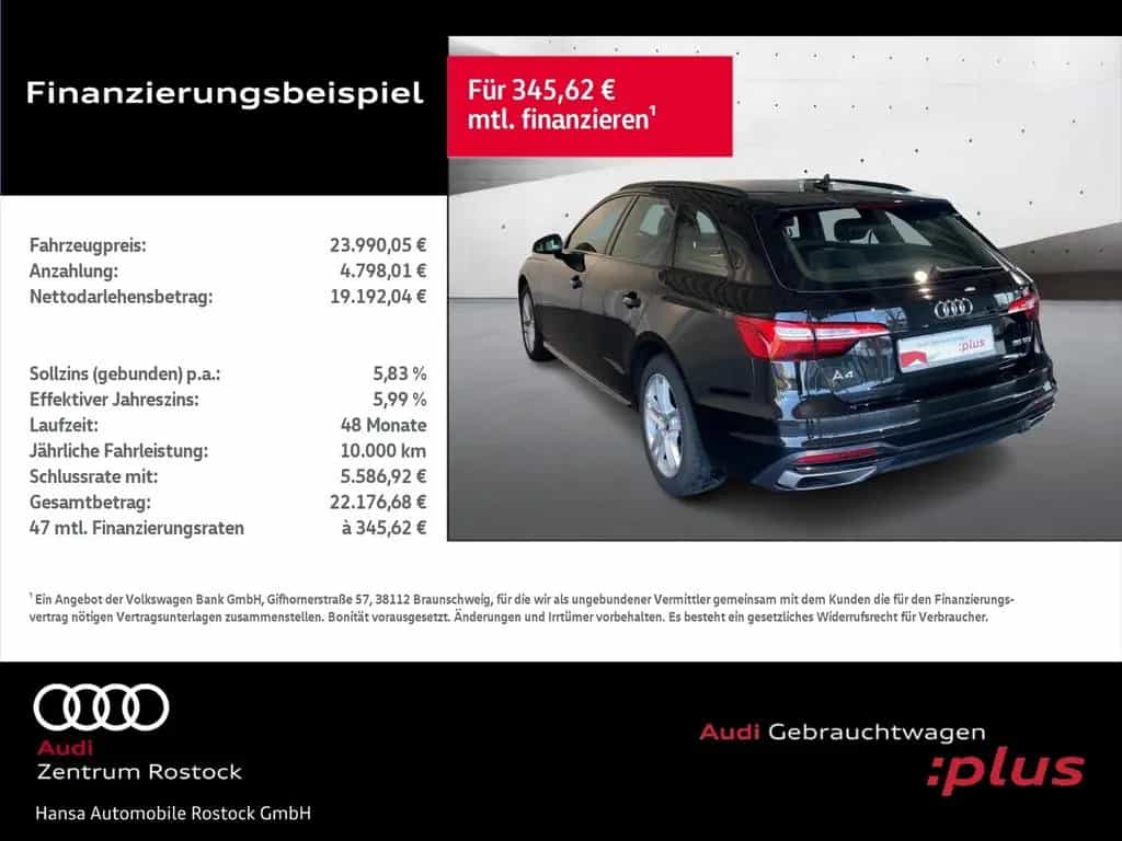 Audi A4 Avant 35 TDI S tronic+Navi+Led+Ambiente+Leder 02/2021-photo-2