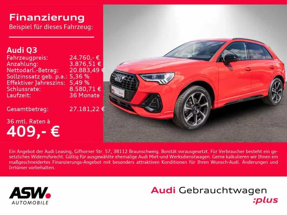 Audi Q3 S line 35TFSI LED SHZ PDC VC 08/2020-photo-1