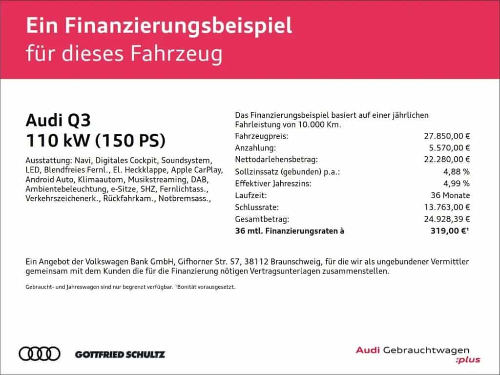 Audi Q3 35 TDI advanced Navi Digitales Cockpit LED Bl 04/2022-photo-1