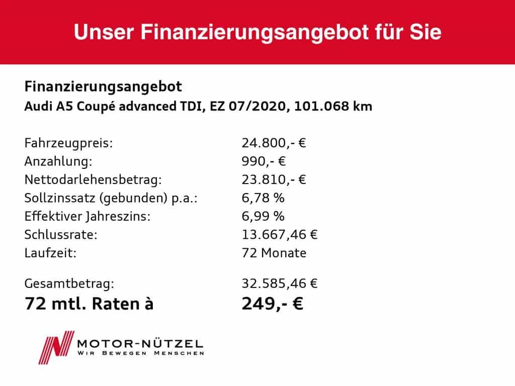 Audi A5 Coupé 40 TDI QU ADVANCED LED+NAVI+RFK+SHZ+18" 07/2020-photo-18