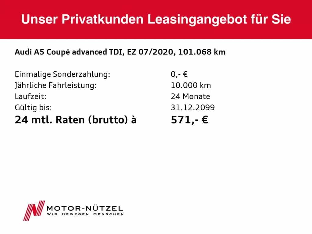 Audi A5 Coupé 40 TDI QU ADVANCED LED+NAVI+RFK+SHZ+18" 07/2020-photo-21