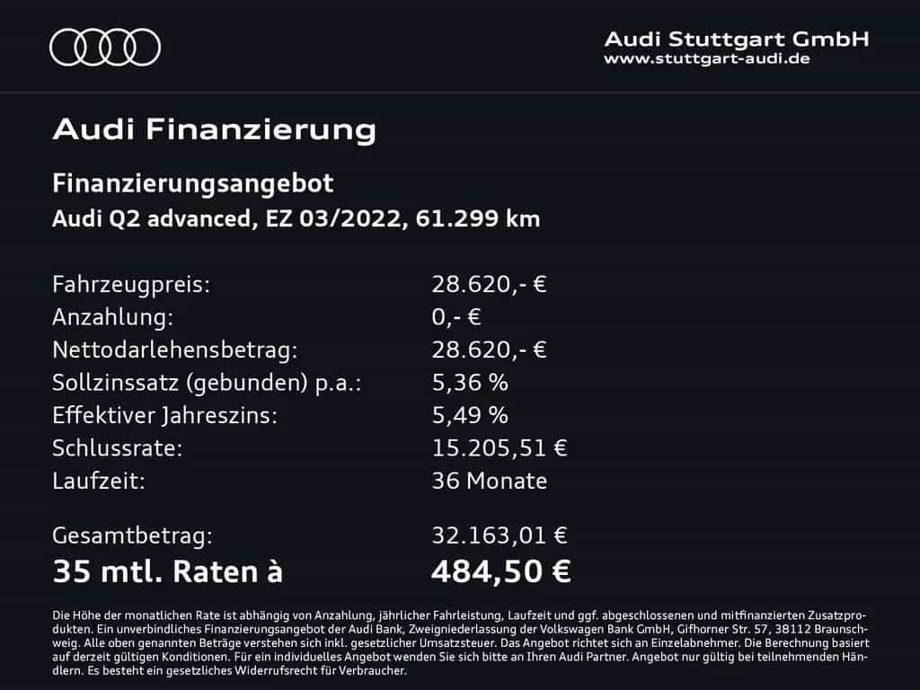 Audi Q2 40 TFSI qu advanced AHK Matrix Leder SONOS 03/2022-photo-1