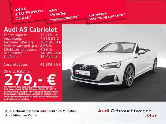 Audi A5 Cabriolet 40 TFSI qu. S tronic Matrix/Virtual 10/2022-photo-0