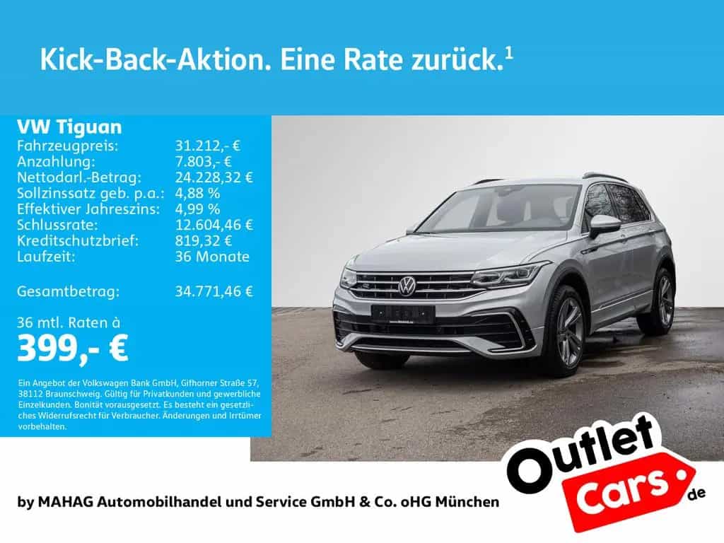 Volkswagen Tiguan R-Line 4Mot 2.0 TSI Leder LED Navi ParkPi 10/2022-photo-0