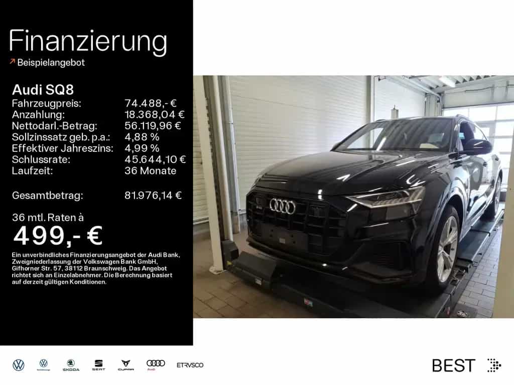 Audi SQ8 Pano, Massage, HUD, Assist, Matrix, Leder 04/2023-photo-0