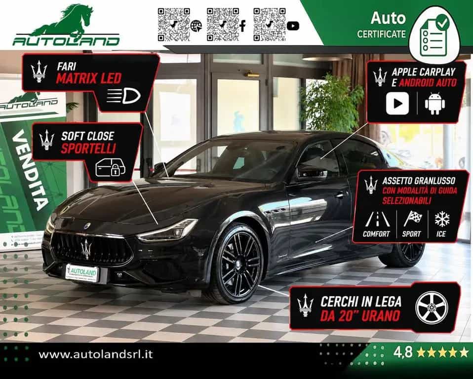 Maserati Ghibli 3.0 V6 ds Granlusso 275cv auto m 01/2019-photo-0