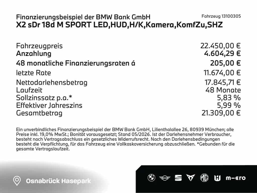 BMW X2 sDr 18d M SPORT LED,HUD,H/K,Kamera,KomfZu,SHZ 10/2019-photo-1