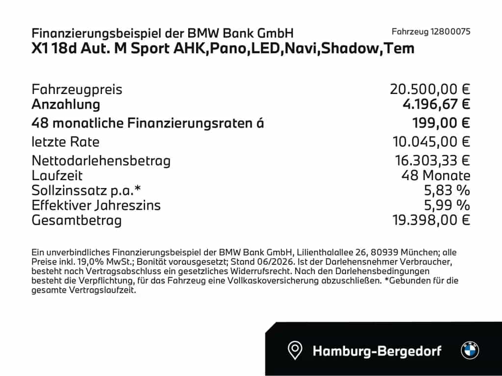 BMW X1 18d Aut. M Sport AHK,Pano,LED,Navi,Shadow,Tem 11/2019-photo-1