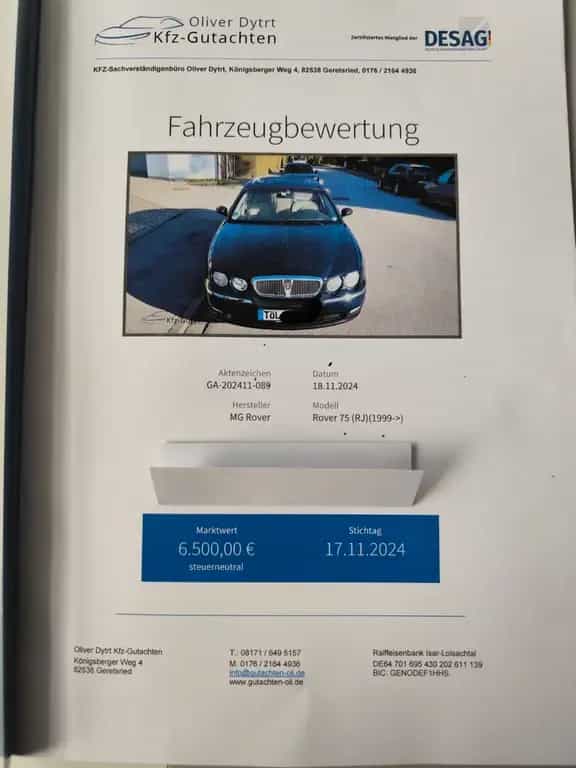Rover 75 2.0 V6 Celest Aut*V.LEDER*S.DACH*PDC*SHZ*LM17 01/2001-photo-16