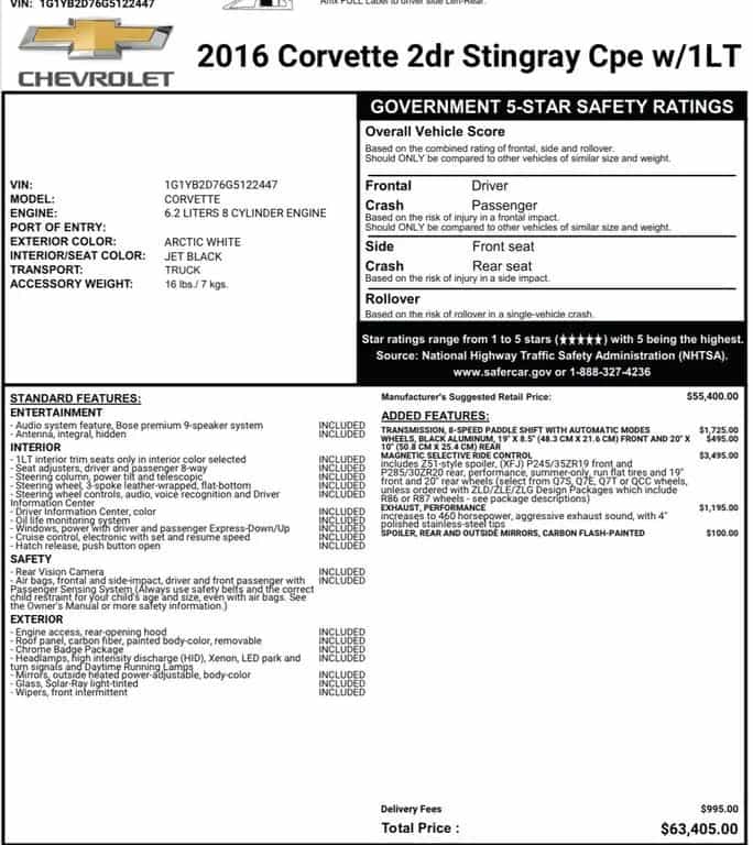 Corvette C7 6.2 V8 Coupe  Only 43k km 03/2016-photo-10
