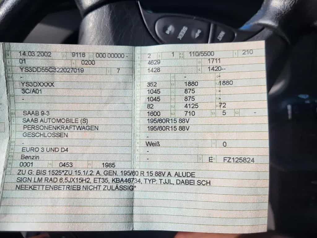 Saab 9-3 2.0t Turbo   "orig. 152' km + Tüv neu" 03/2002-photo-9