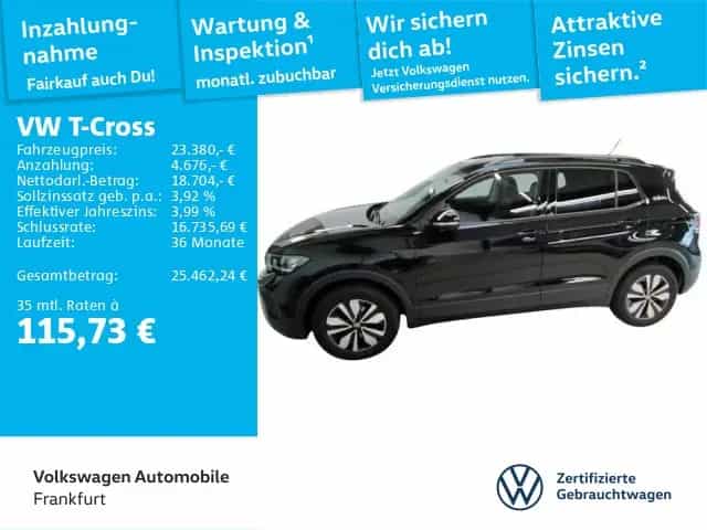 Volkswagen T-Cross 1.0 TSI Goal ACC DAB+ LED Navi FrontAssi 08/2025-photo-0