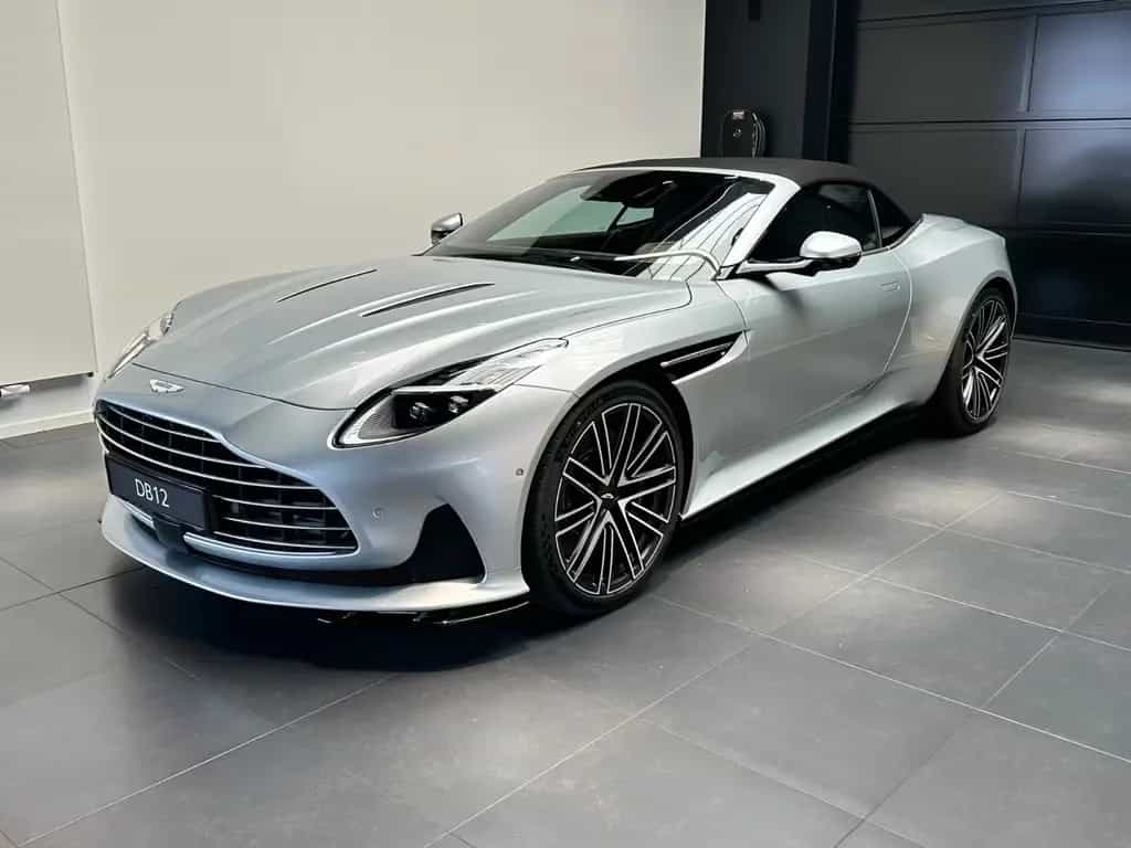Aston Martin DB12 Volante -Titanium Silver -Havana Interieur null-photo-0
