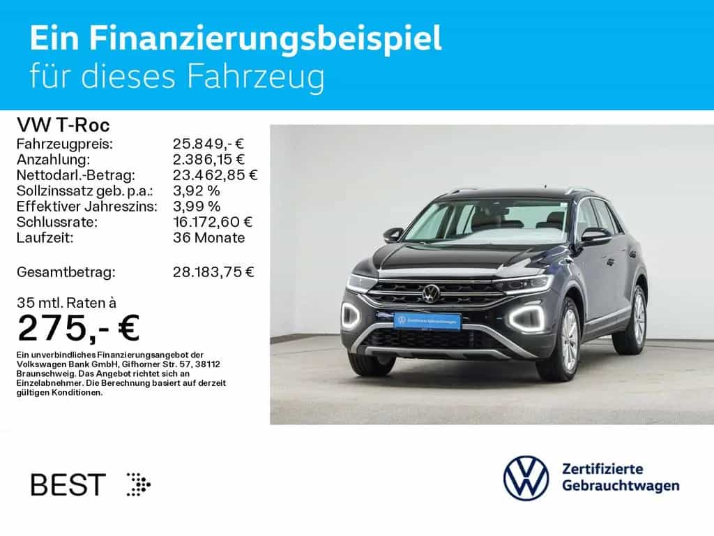 Volkswagen T-Roc 1.5 TSI DSG STYLE*LED*AHK*KAMERA*PDC*SHZ*N 04/2023-photo-1