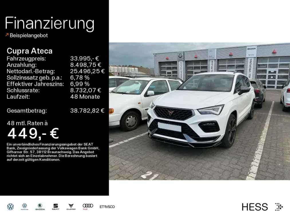 Cupra Ateca 2.0 TSI DSG VZ*Navi*LED*Virtual*DAB+ 06/2023-photo-0
