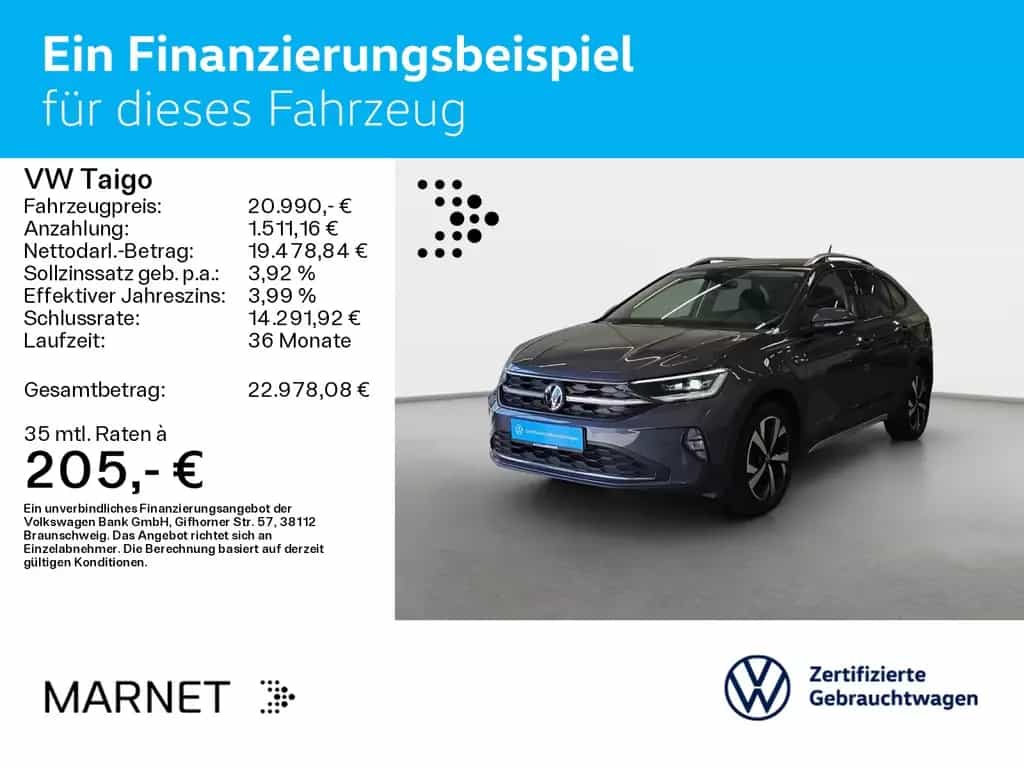 Volkswagen Taigo 1.0 TSI Style DSG* Navi*Kamera*IQ-Light*IQ 02/2023-photo-1